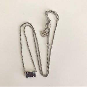 Kendra Scott Silver Necklace Multicolor Drusy